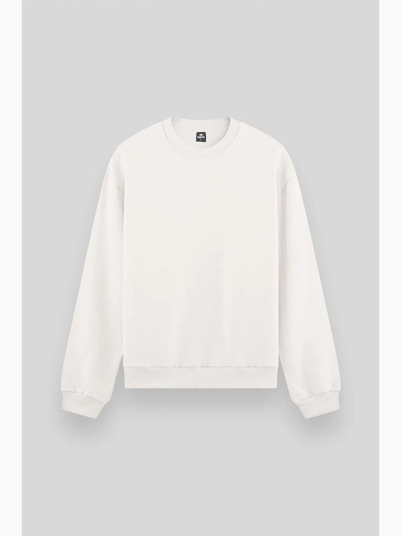 Men's sweatshirt liso com gola redonda tommy Branco Azul - Kiabi