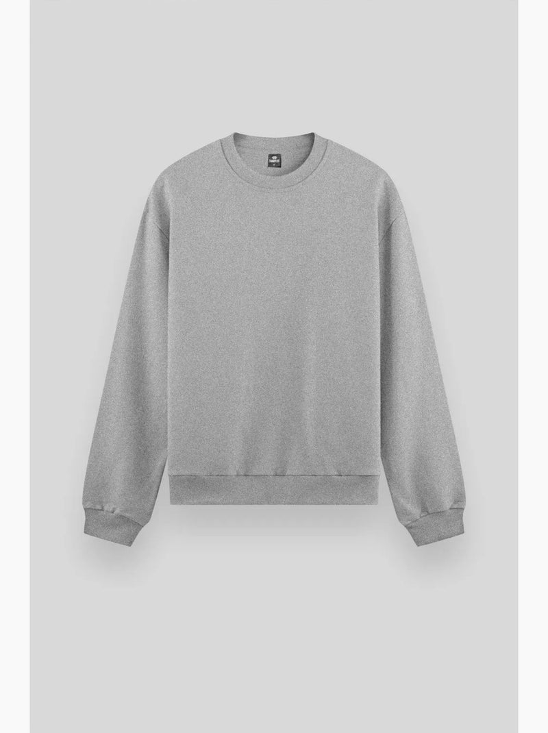 Men's sweatshirt liso com gola redonda tommy Cinza claro - Kiabi