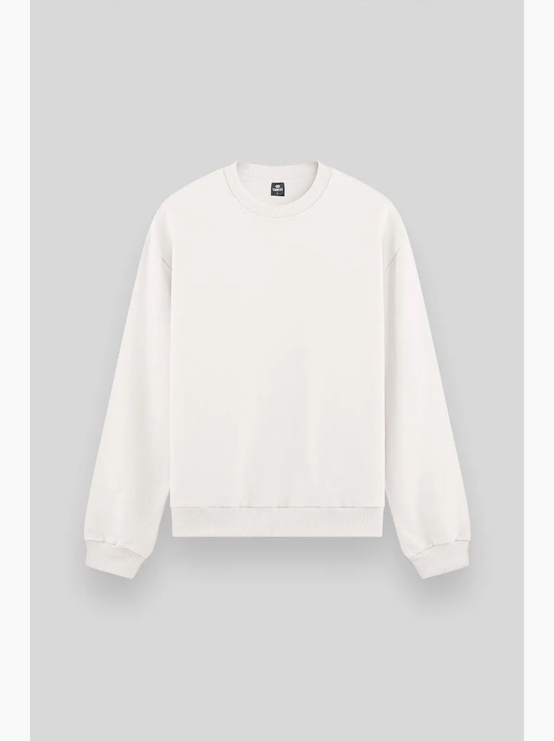 Men's sweatshirt liso com gola redonda tommy Preto Branco - Kiabi