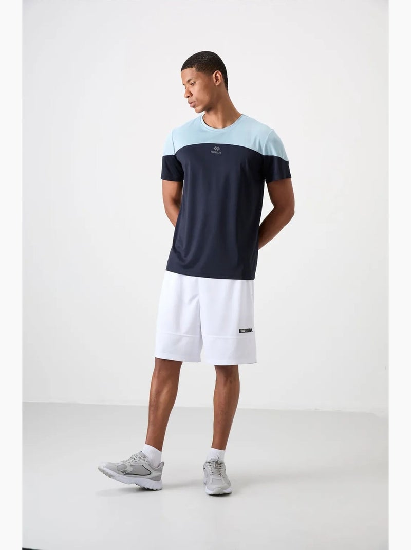 Men's t-shirt color block com gola redonda tommy Azul-marinho - Kiabi