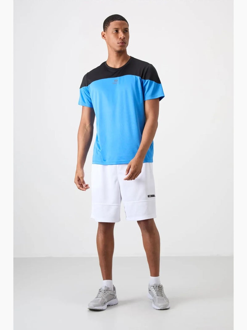 Men's t-shirt color block com gola redonda tommy Azul-Preto - Kiabi