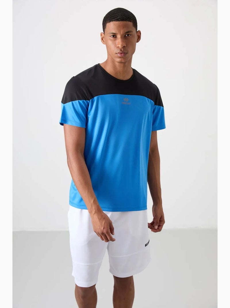 Men's t-shirt color block com gola redonda tommy Azul-Preto - Kiabi