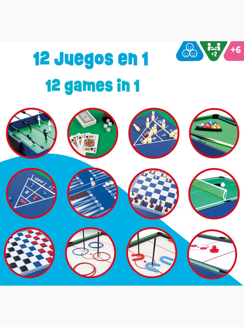Mesa de bilhar multijogos 12 em 1 cb games jogos de mesa para toda família N/D - Kiabi