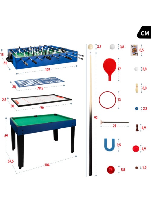 Mesa de bilhar multijogos 12 em 1 cb games jogos de mesa para toda família - Kiabi