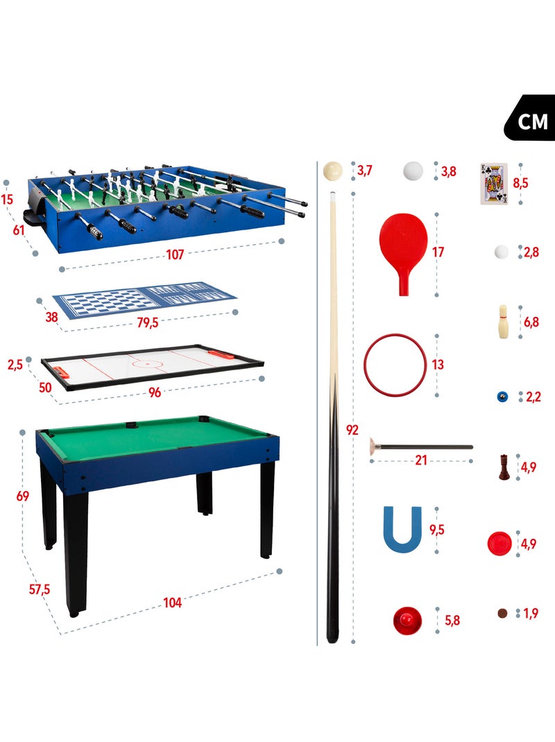 Mesa de bilhar multijogos 12 em 1 cb games jogos de mesa para toda família N/D - Kiabi