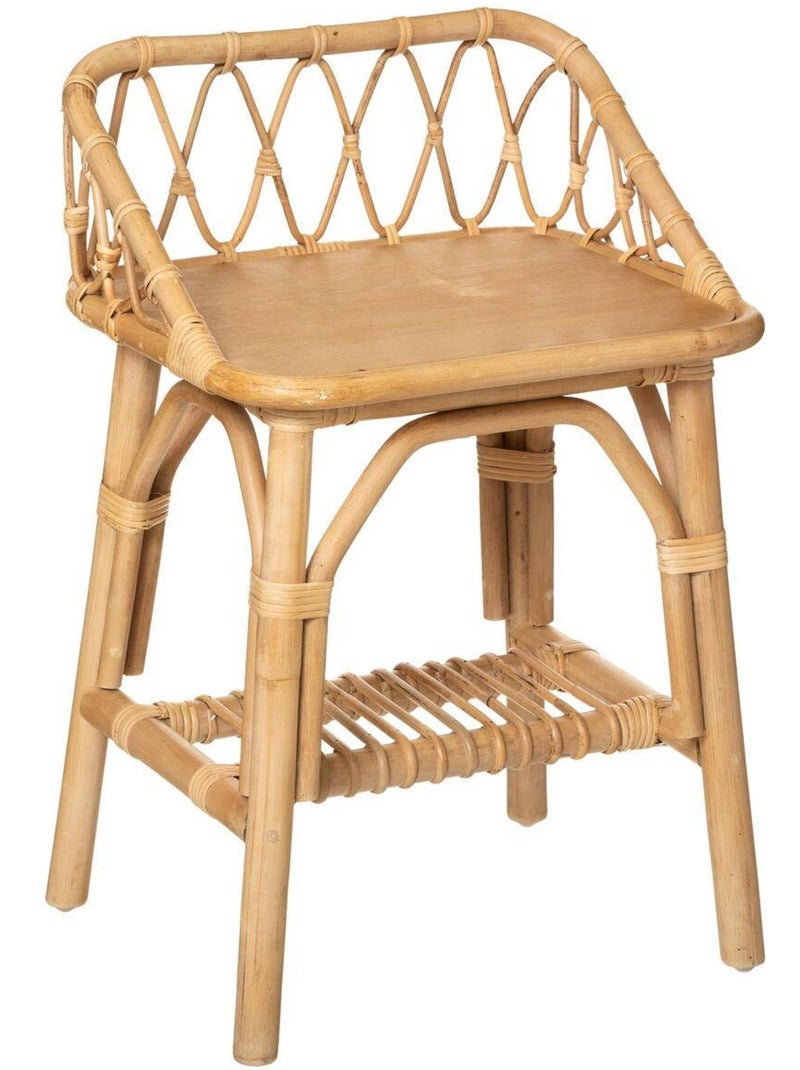 Mesa de cabeceira em rotim Bege - Kiabi