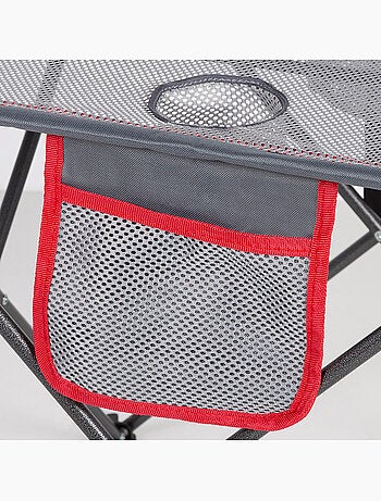 Mesa de campismo dobrável com porta-copos e bolso aktive