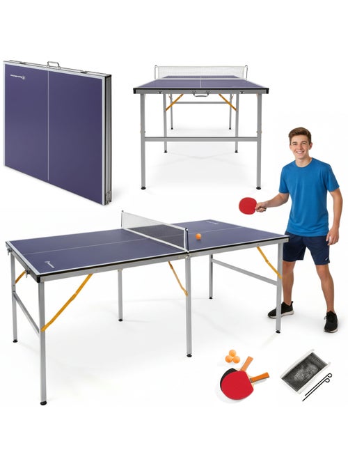 Mesa de pingue-pongue dobrável e portátil hypermotion 180 x 92 cm para interior - Kiabi