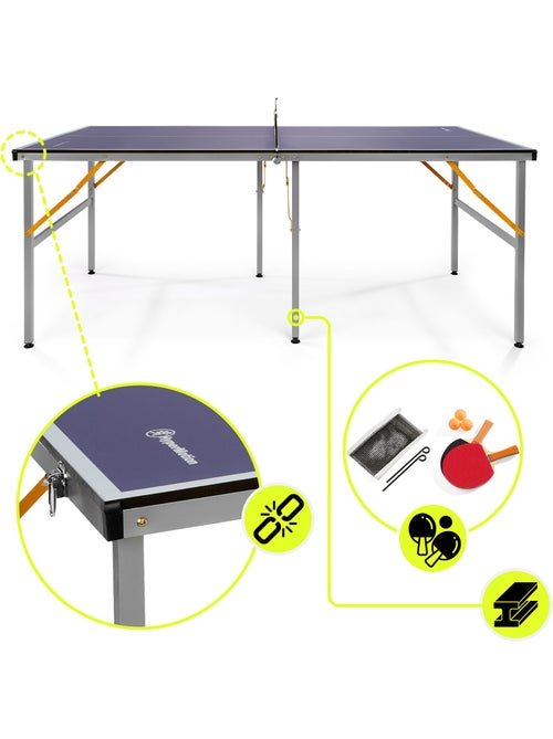Mesa de pingue-pongue dobrável e portátil hypermotion 180 x 92 cm para interior - Kiabi