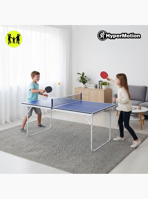 Mesa de ténis de mesa hypermotion dobrável e portátil – azul, para crianças e adultos - Kiabi