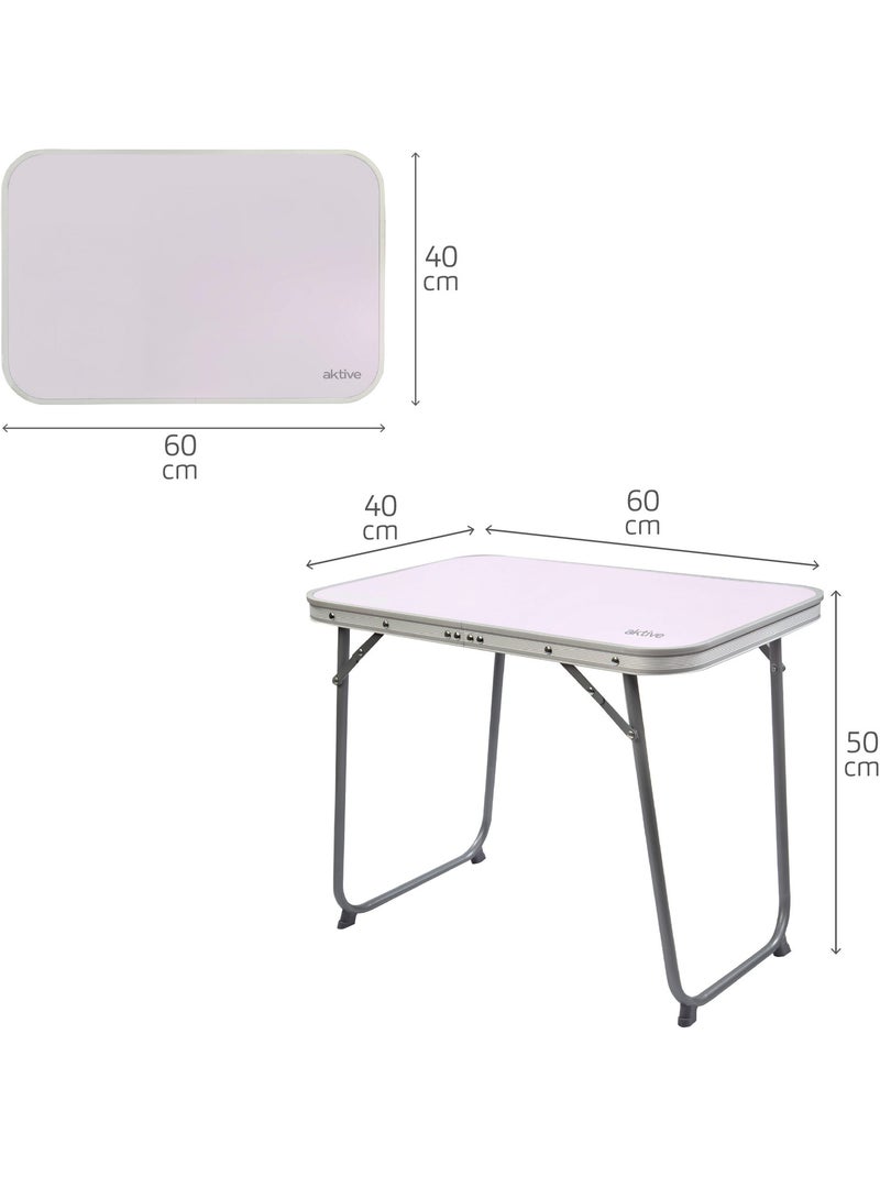 Mesa dobrável de aço para camping aktive Branco - Kiabi