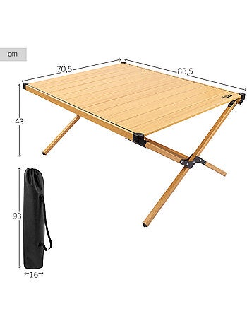 Mesa dobrável glamping aktive