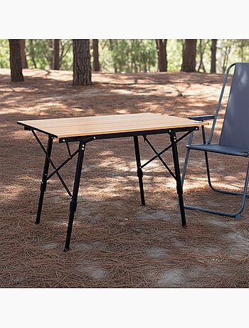 Mesa dobrável glamping de altura ajustável aktive