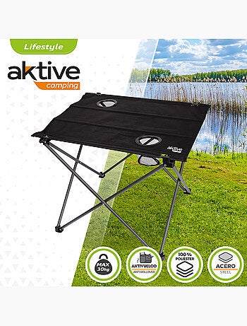 Mesa dobrável textil para campismo aktive