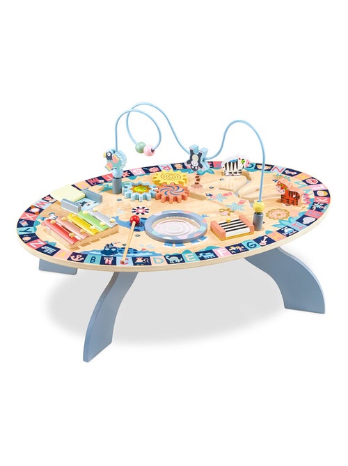 Mesa educativa de madeira 7 em 1 – brinquedo musical e pedagógico - Kiabi