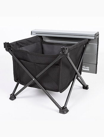 Mesa lateral dobrável para camping com bolsa de armazenamento e bolso aktive