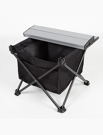 Mesa lateral dobrável para camping com bolsa de armazenamento e bolso aktive