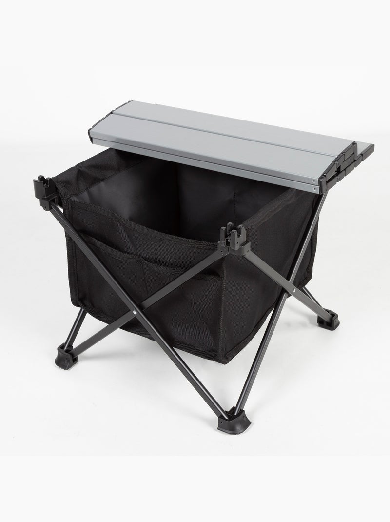 Mesa lateral dobrável para camping com bolsa de armazenamento e bolso aktive Cinza - Kiabi