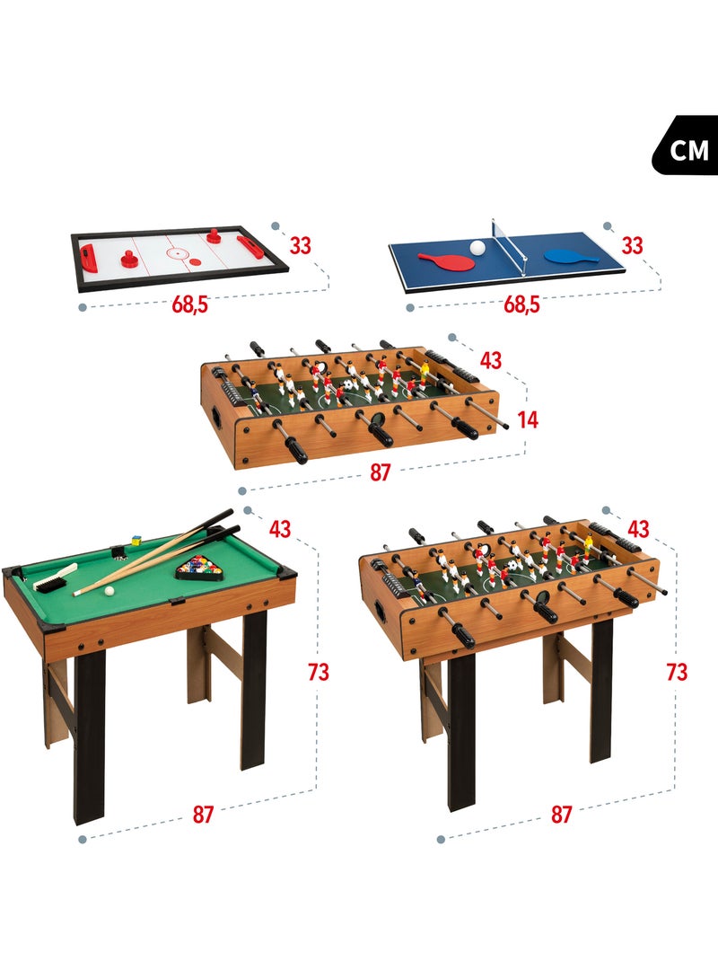 Mesa multi-jogos 4 em 1 com pés cb games N/D - Kiabi