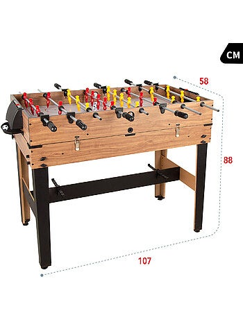 Mesa multijogos 3 em 1 mesa de futebol/billiards/hockey 107x58x88 cm cb games
