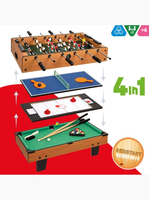 Mesa multijuegos sobremesa 81x43x27 cm 4 en 1 cb games - Kiabi