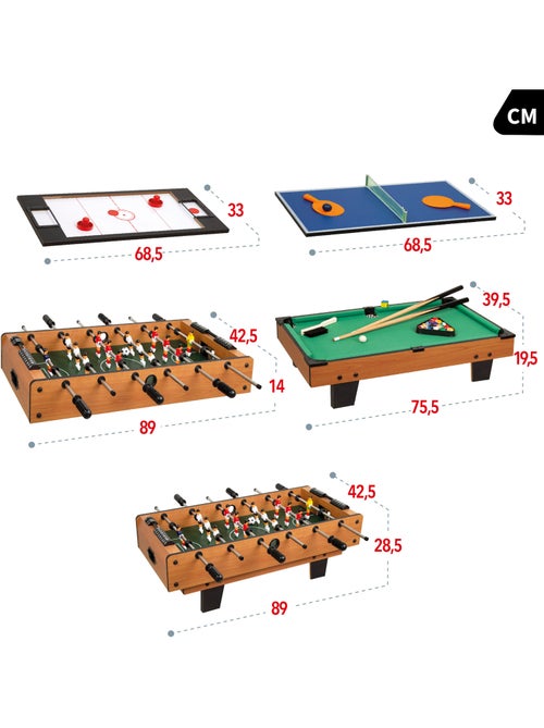 Mesa multijuegos sobremesa 81x43x27 cm 4 en 1 cb games - Kiabi