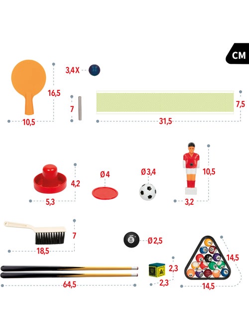 Mesa multijuegos sobremesa 81x43x27 cm 4 en 1 cb games - Kiabi