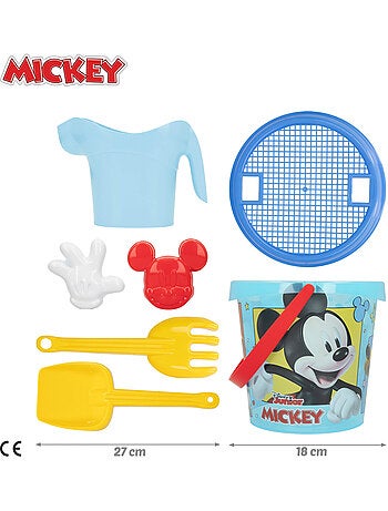 Mickey conjunto de balde de praia com acessórios toalha e saco