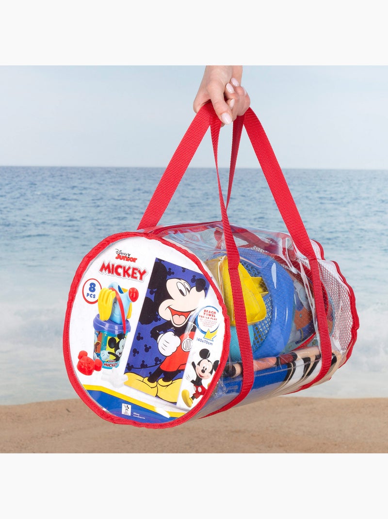 Mickey conjunto de balde de praia com acessórios toalha e saco N/D - Kiabi