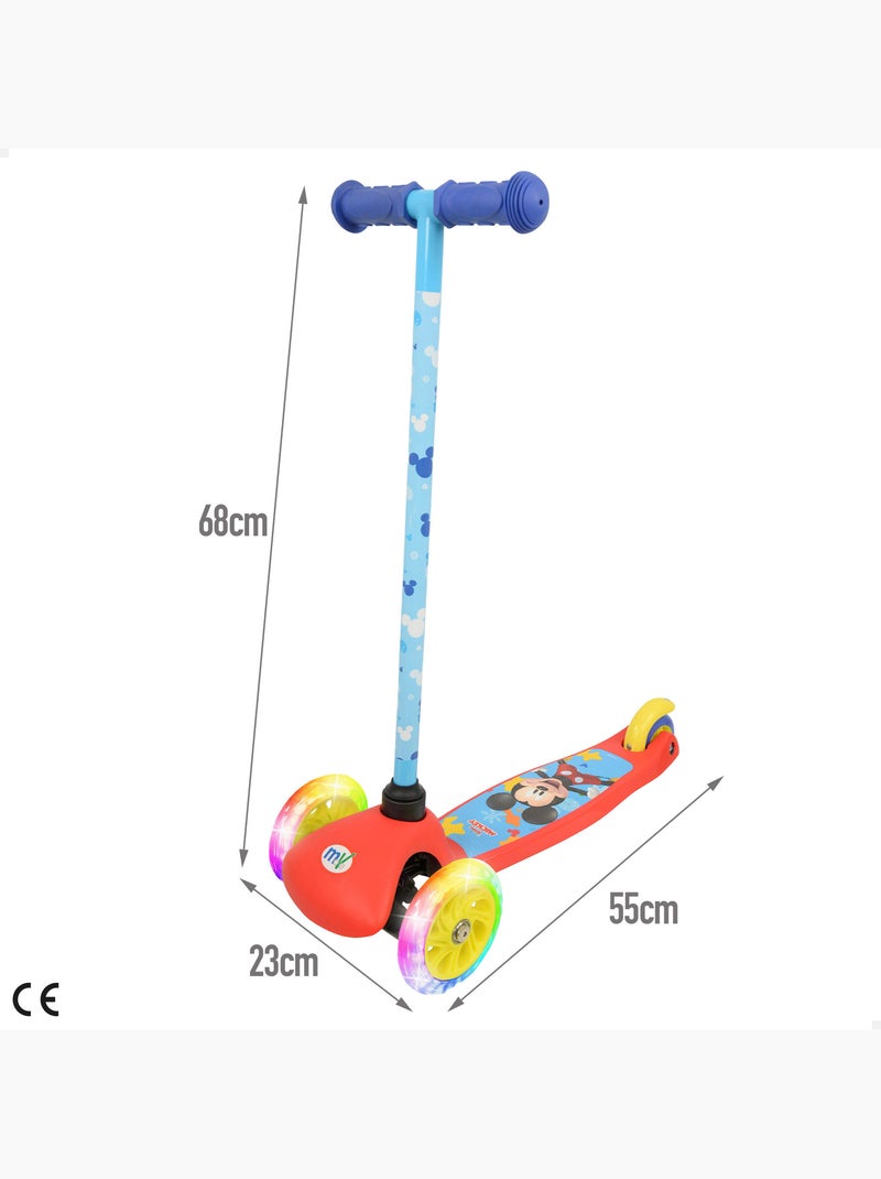 Mickey patinete de 3 rodas 55x23x68 cm máx. 20 kg com luzes e freios N/D - Kiabi