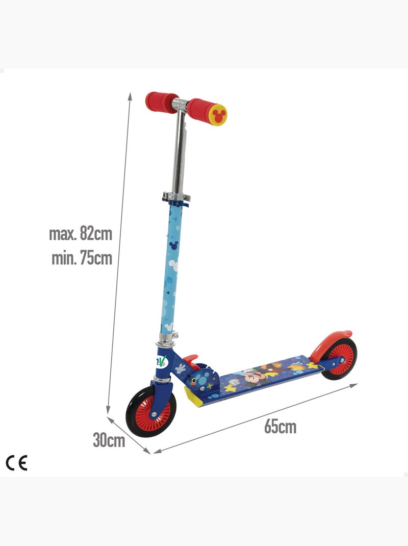 Mickey patinete dobrável de 2 rodas 65x30x75-82 cm máx. 50 kg com freio N/D - Kiabi