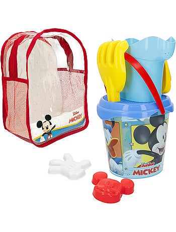 Mickey set balde de praia com acessórios e mochila de transporte