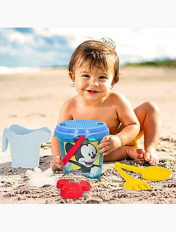 Mickey set balde de praia com acessórios e mochila de transporte