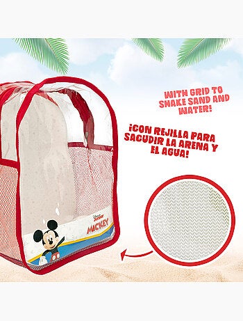 Mickey set balde de praia com acessórios e mochila de transporte