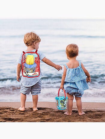 Mickey set balde de praia com acessórios e mochila de transporte