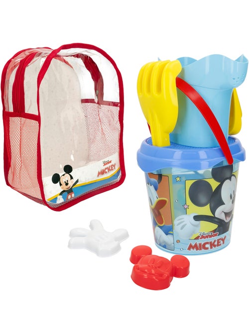 Mickey set balde de praia com acessórios e mochila de transporte - Kiabi
