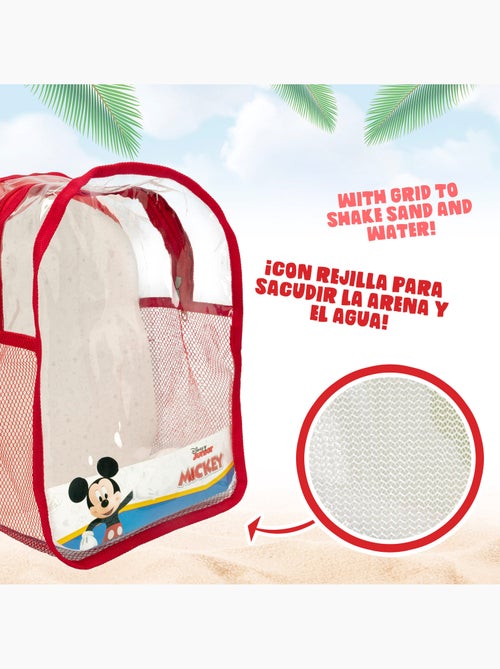 Mickey set balde de praia com acessórios e mochila de transporte - Kiabi