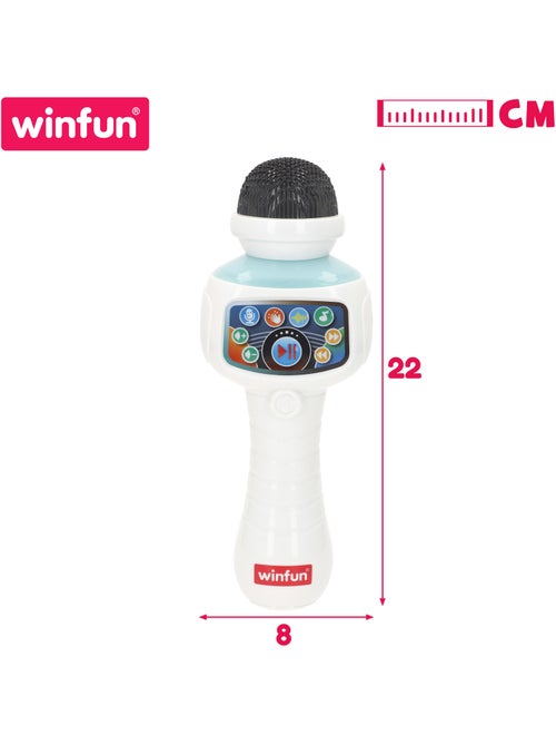 Microfone de karaoke de brinquedo sem fios winfun com luz, melodias e efeitos - Kiabi