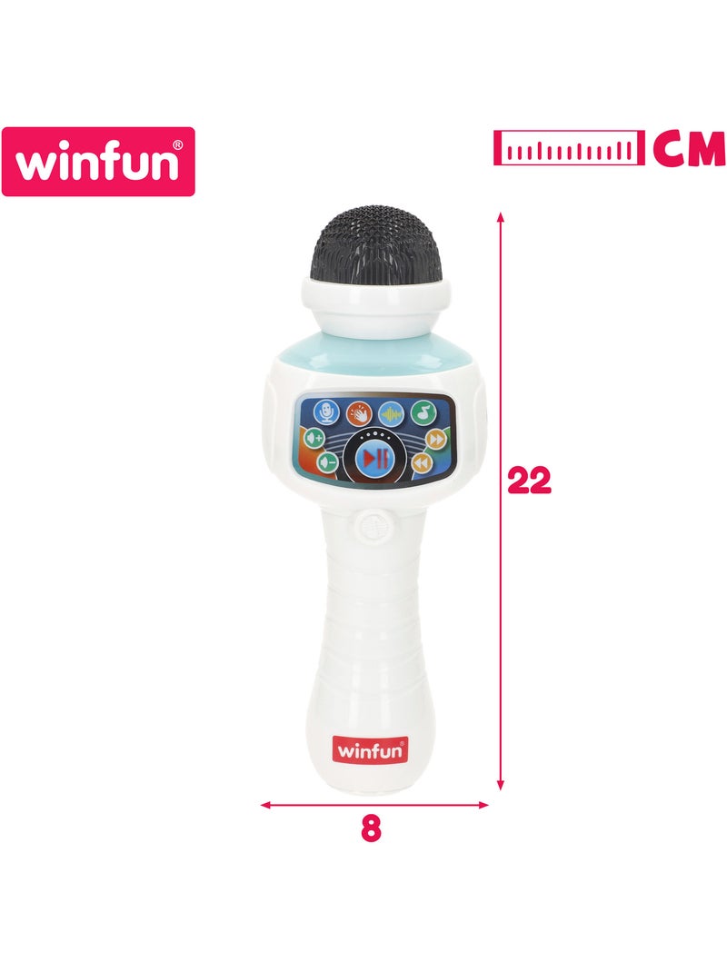 Microfone de karaoke de brinquedo sem fios winfun com luz, melodias e efeitos N/D - Kiabi
