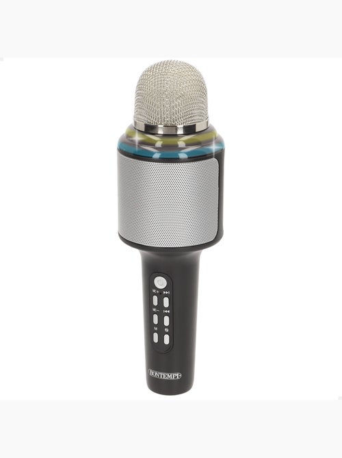 Microfone de karaokê sem fio com alto-falante e luzes bontempi - Kiabi Microfone de karaokê sem fio com alto-falante e luzes bontempi - Kiabi