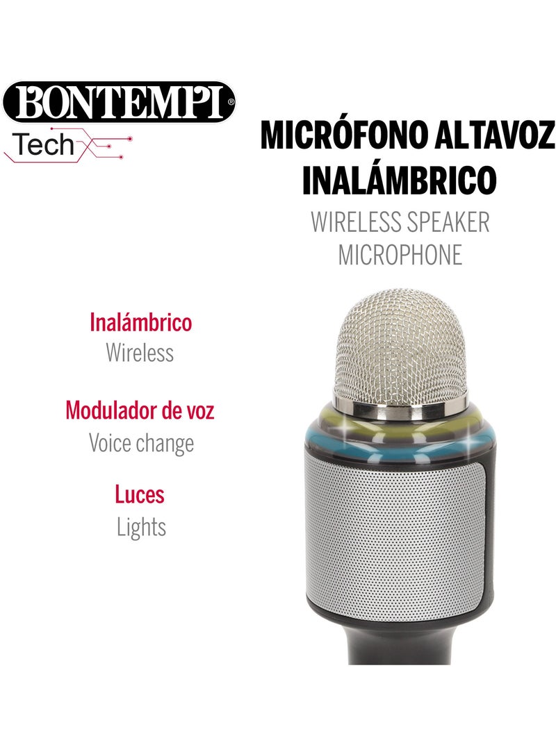 Microfone de karaokê sem fio com alto-falante e luzes bontempi N/D - Kiabi