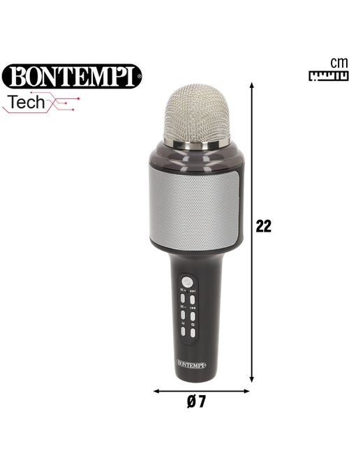 Microfone de karaokê sem fio com alto-falante e luzes bontempi - Kiabi Microfone de karaokê sem fio com alto-falante e luzes bontempi - Kiabi