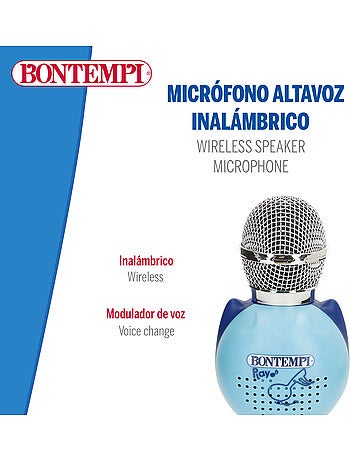 Microfone sem fios para crianças azul c/altifalante bontempi
