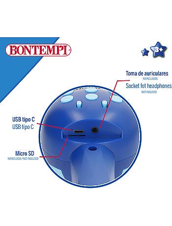 Microfone sem fios para crianças azul c/altifalante bontempi