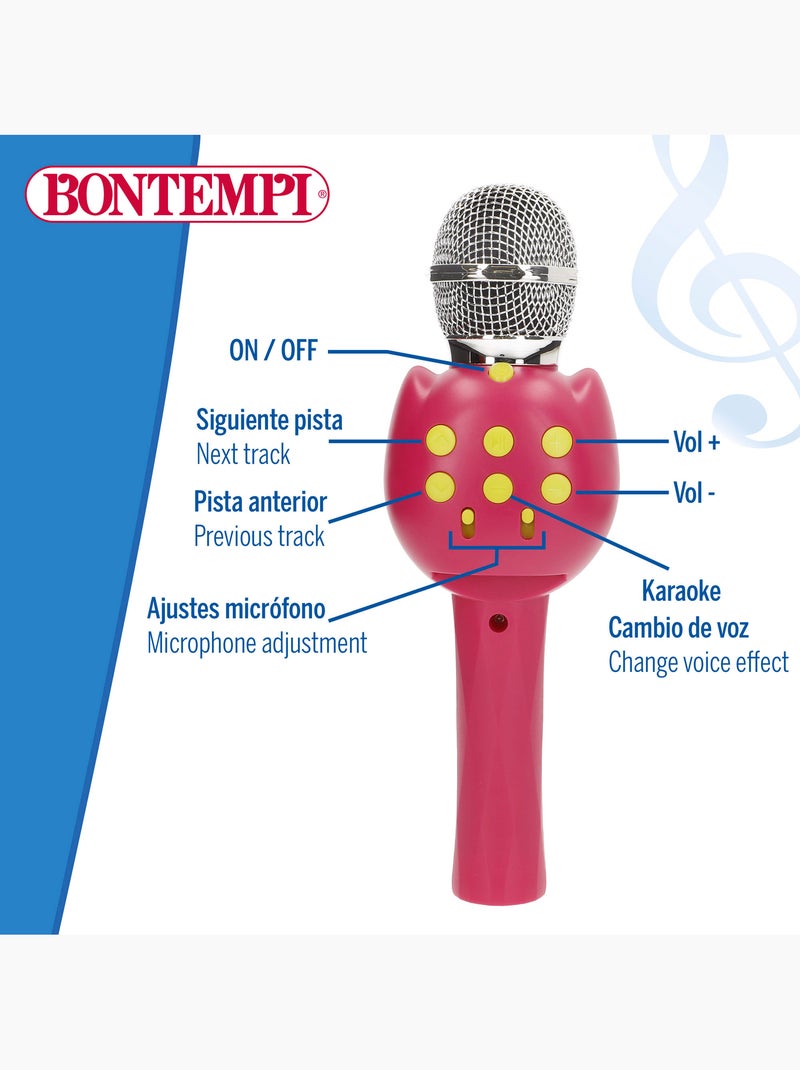 Microfone sem fios rosa para crianças c/altifalante bontempi N/D - Kiabi