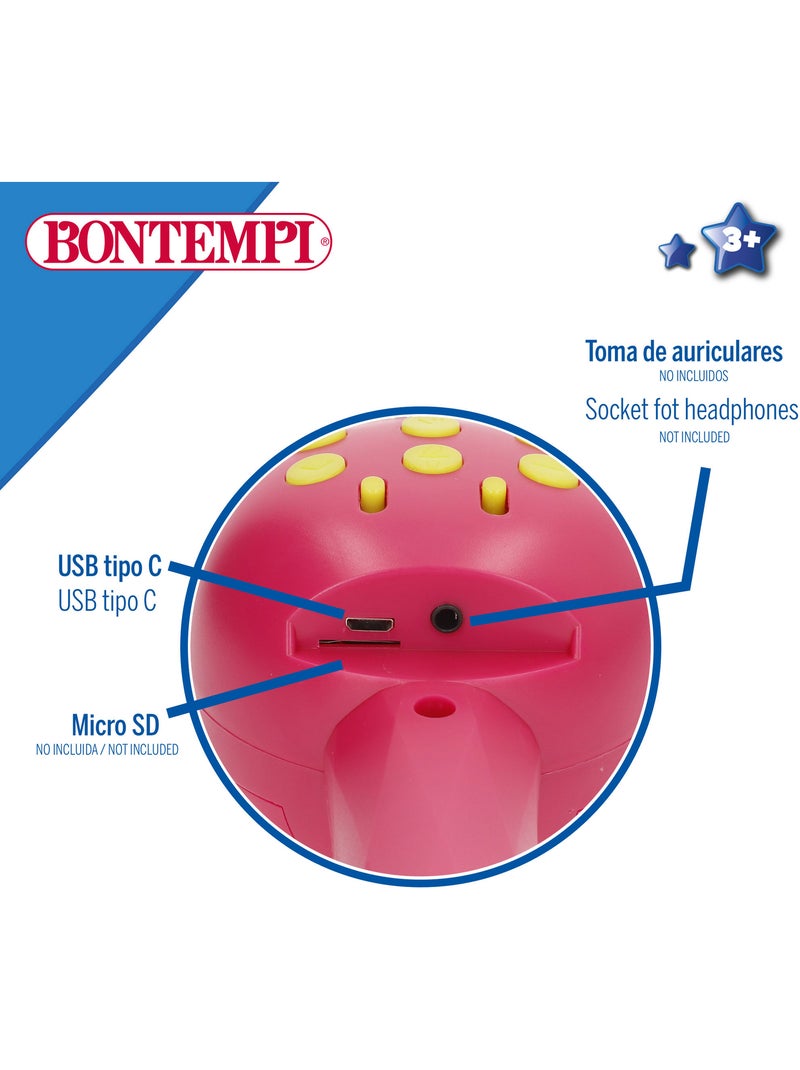 Microfone sem fios rosa para crianças c/altifalante bontempi N/D - Kiabi
