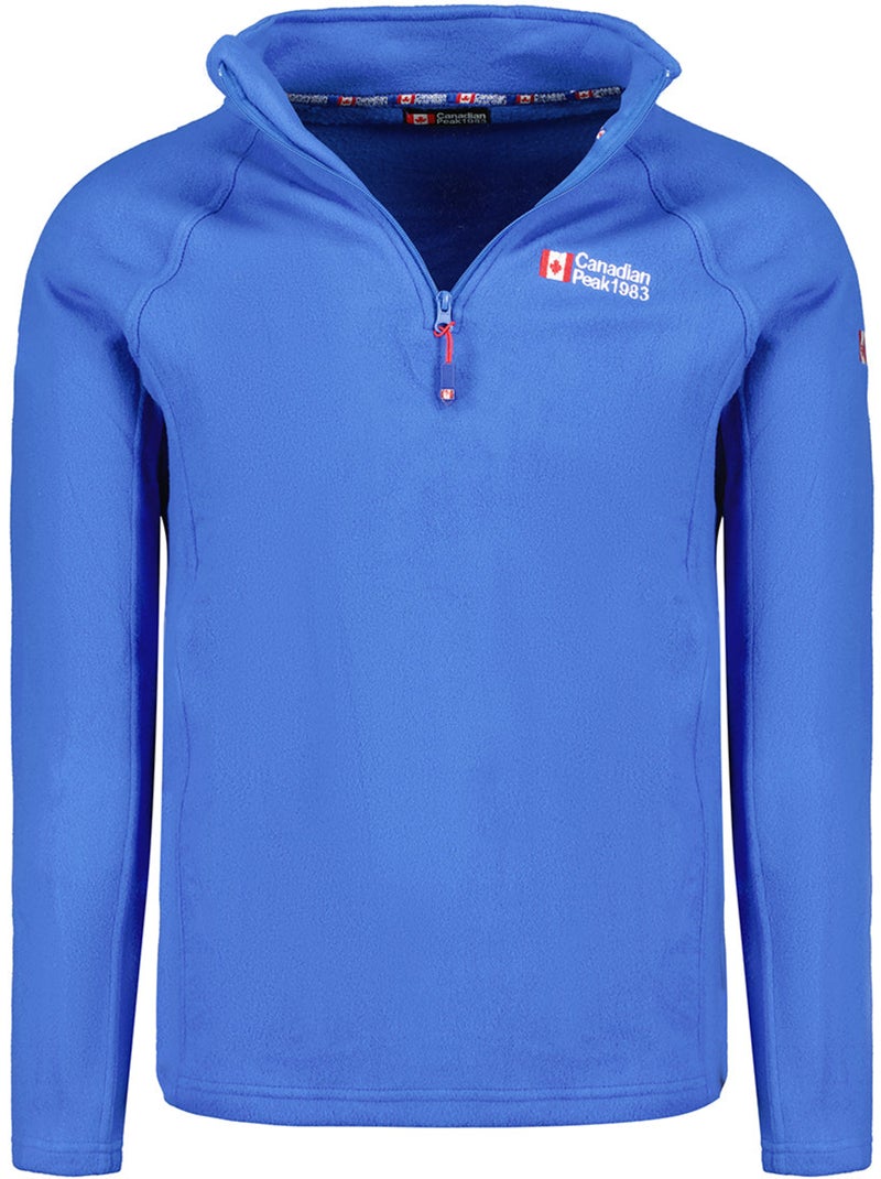 Micropolar com gola com fecho tugeak – canadian peak Azul-real - Kiabi