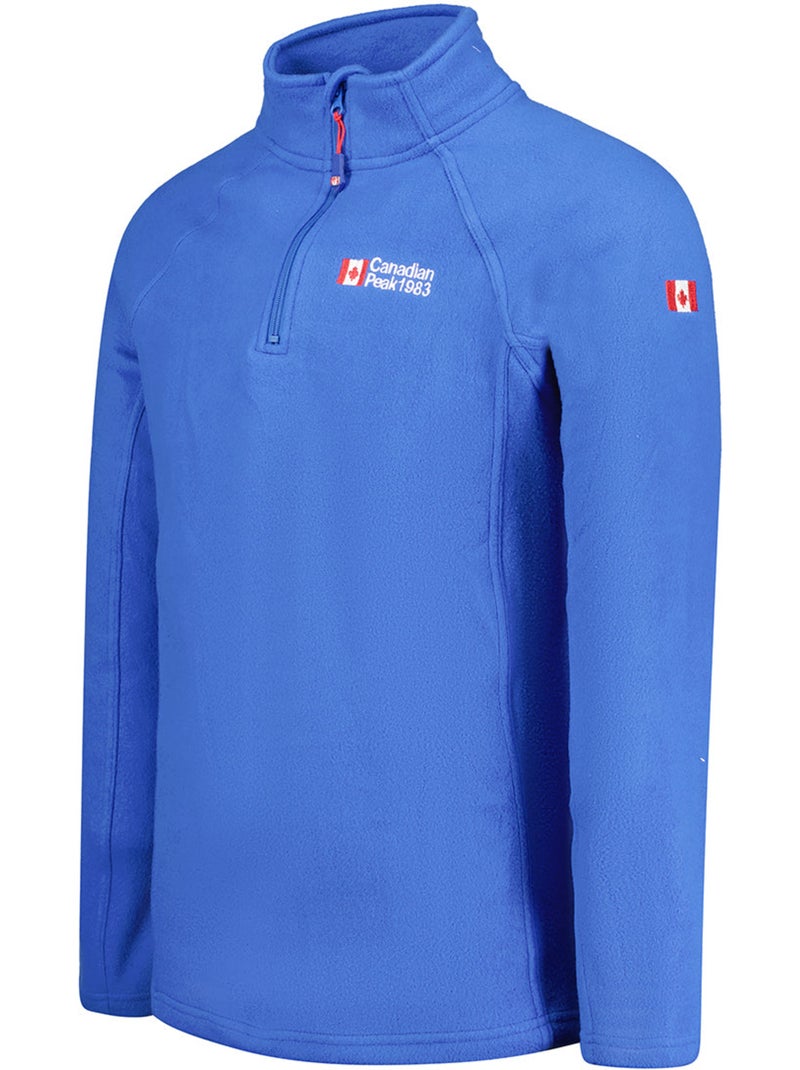 Micropolar com gola com fecho tugeak – canadian peak Azul-real - Kiabi
