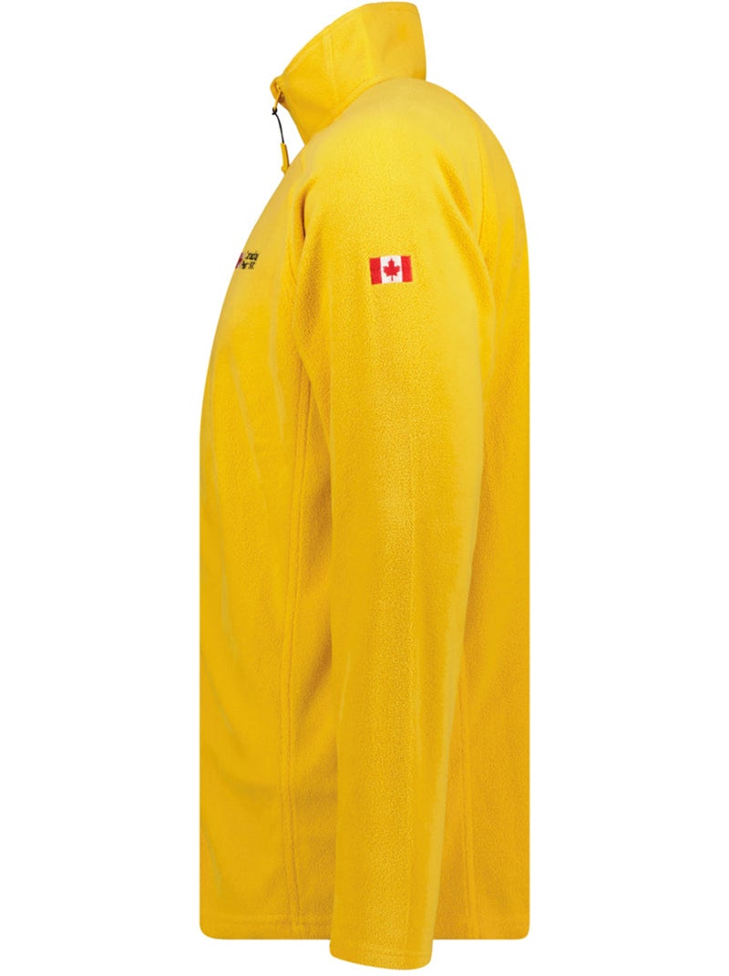 Micropolar com gola com fecho tugeak – canadian peak Mostarda - Kiabi