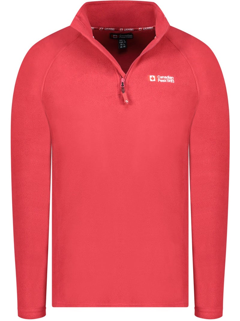 Micropolar com gola com fecho tugeak – canadian peak Vermelho - Kiabi